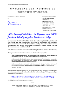 Kritiker in Bayern und NRW fordern Kündigung