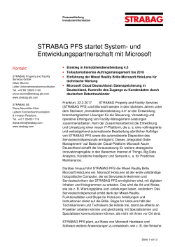 STRABAG PFS startet System- und Entwicklungspartnerschaft mit