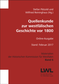 Quellenkunde zur westfälischen Geschichte vor 1800