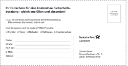 Gutschein - Alarmanlagen - FOBA