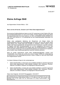 Kleine Anfrage 5640