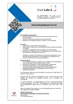 Feuerwehrger&auml;tewart (m/w)