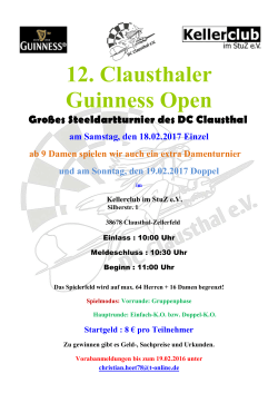 12 Clausthaler Guinness Open