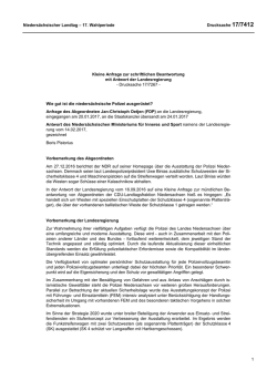 Drucksachen allgemein - Nieders&auml;chsischer Landtag