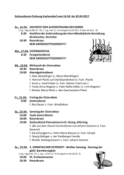 Gottesdienst-Ordnung Vachendorf vom 19.02. bis 05.03.2017 So