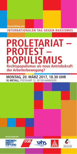 PROLETARIAT – PROTEST – POPULISMUS