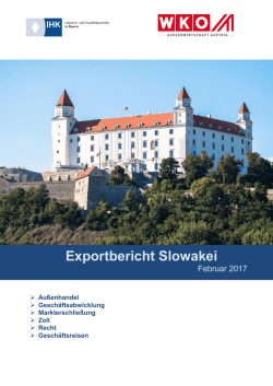 Exportbericht Slowakei - Außenwirtschaftsportal Bayern