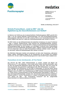 in einem Positionspapier von medatixx - Medizin-EDV