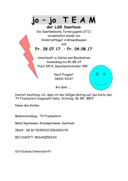 jo – jo TEAM - LSG Saarlouis
