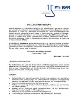 Technische Assistentin/Technischer Assistent in der Abteilung