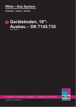 Geräteboden, 19"- Ausbau – DK 7145.735