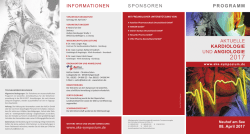INFORMATIONEN AKTUELLE KARDIOLOGIE UND ANGIOLOGIE
