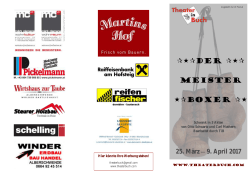 Einladung Theater in Buch - "Der Meisterboxer"