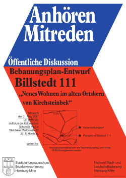 Bebauungsplan-Entwurf Billstedt 111: Plakat