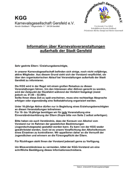 Info f&uuml;r unter 18-j&auml;hrige - Karnevalsgesellschaft Gersfeld