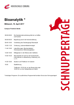 Bioanalytik - Hochschule Coburg