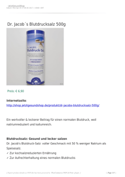 Dr. Jacob&acute;s Blutdrucksalz 500g