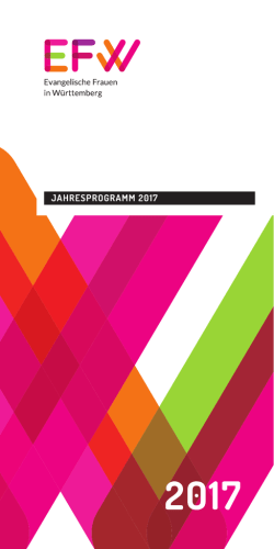 jahresprogramm 2017 - Evangelische Frauen in W&uuml;rttemberg