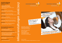 Infoveranstaltungen 2016/2017