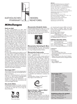 Mitteilungen - Pfarreiforum