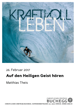 Handout - Christliches Zentrum Buchegg