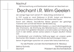 Dechant iR Wim Geelen - Grenz-Echo