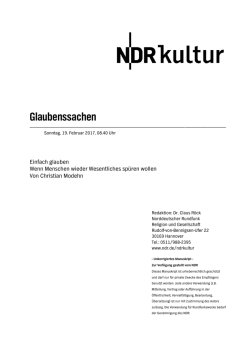 Einfach glauben