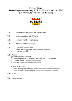die Tagesordnung