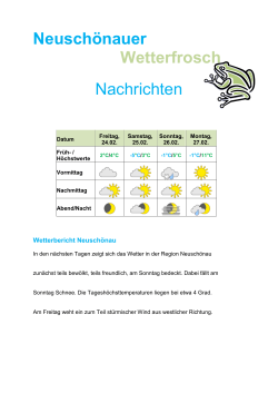 Wetterbericht für Neuschönau