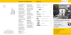 23. Dresdner Tagung für Hepatologie