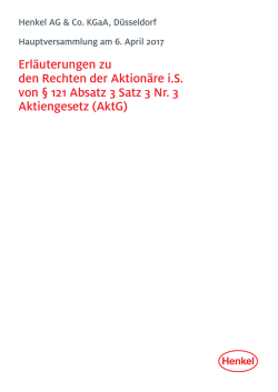 Henkel Erl&auml;uterungen zu den Rechten der Aktion&auml;re