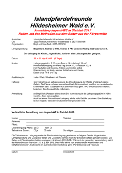 Jugendwochenende - IPF Hildesheimer Wald