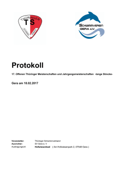 Protokoll - Schwimmverein Eisleben e.V.