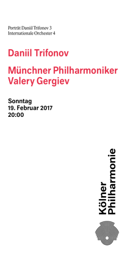 Daniil Trifonov Münchner Philharmoniker Valery Gergiev