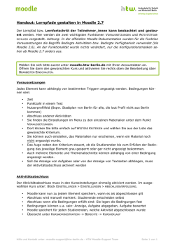 Handout Lernpfade File - Moodle @ HTW