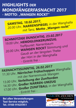 Highlights der Fastnacht 2017
