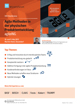 PDF-Flyer VDI-Wissensforum «agileING