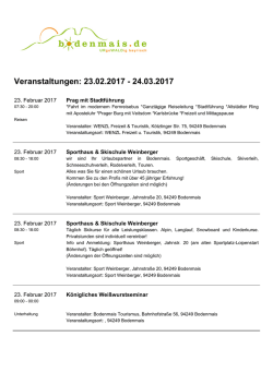 Veranstaltungen: 23.02.2017 - 24.03.2017