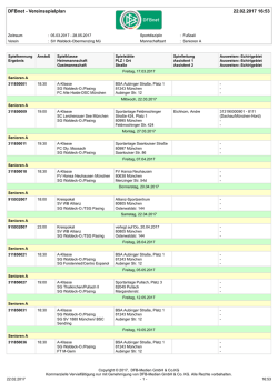 Spielplan März-Mai 2017 - SV Waldeck Obermenzing