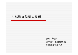 内部監査態勢の整備