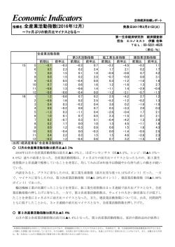 Economic Indicators_ 定例経済指標レポート