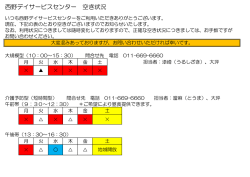 西野デイサービスセンター 空き状況
