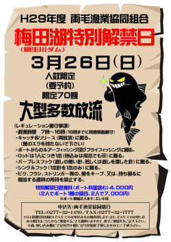 梅田湖特別解禁日
