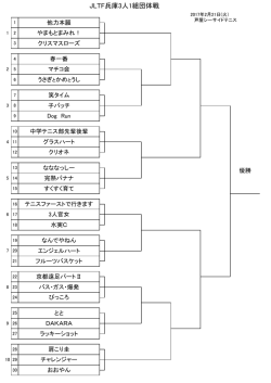 JLTF兵庫3人1組団体戦