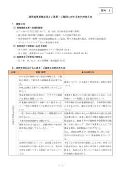 説明会等実施状況とご意見・ご質問に対する本市の考え方 資料 1