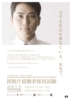 試 験 公 告 平成 29 年7月上旬（予定）
