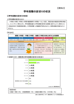 学年段階の区切りの状況 [101KB pdfファイル]
