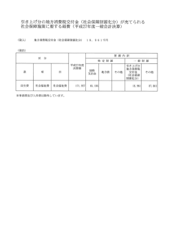 地方消費税交付金(社会保障財源分)使途状況(PDF 約27KB)