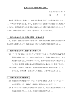 復興大臣からの指示事項（要旨） 平成29年2月24日 復 興 庁 東日本