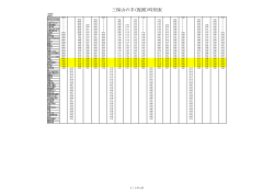 三保山の手（復路）時刻表